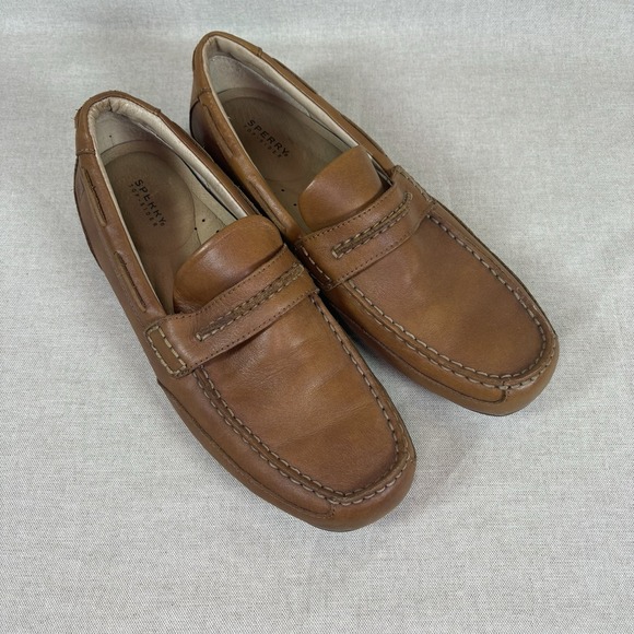 Sperry Top Sider Navigator Brown Driving Loafer Moccasin 0238337 Mens Size 10 M - Picture 1 of 7